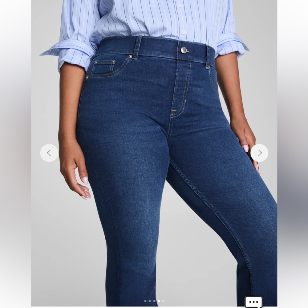 NWT Spanx SPANXshape Everywhere Flare Jeans Authentic Blue 1X # 21164Q $170.00 - Picture 4 of 13
